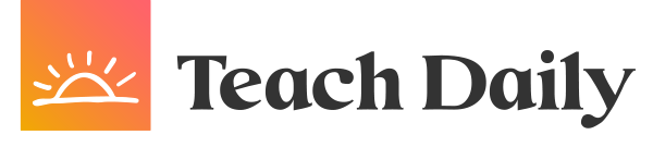Teach Daily logo with sun
